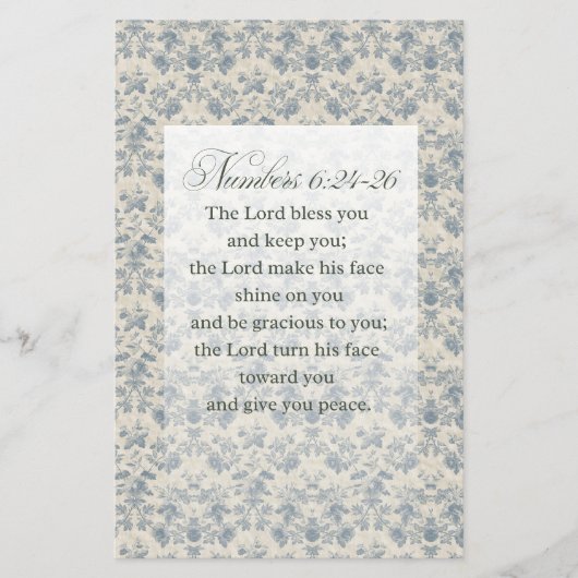 Numbers 6:24-26 Bibelvers-Kunst Flyer (Vorne)