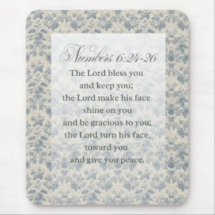 Numbers 6:24-26 Bibelvers-Kunst Mousepad