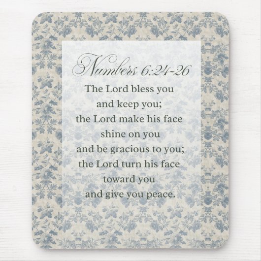 Numbers 6:24-26 Bibelvers-Kunst Mousepad (Vorne)