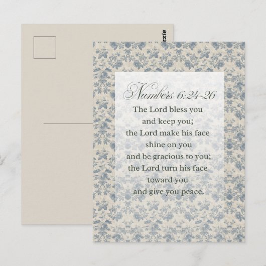 Numbers 6:24-26 Bibelvers-Kunst Postkarte (Vorne/Hinten)