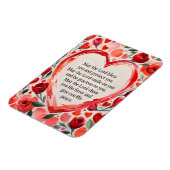 Numbers 6:24-26 Herzen und Blumen Flexibler Magnet (Linke Seite)