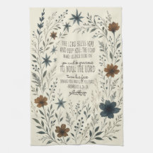 Numbers 6:24–26 Priesterlicher Segen Vintage Flora