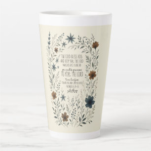 Numbers 6:24–26 Priesterlicher Segen Vintage Flora Milchtasse