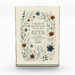 Numbers 6:24–26 Priestly Blessing Vintage Floral Fotoblock