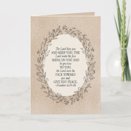 Numbers 6:24–26 The Lord Bless You Neutral Vintage Feiertagskarte
