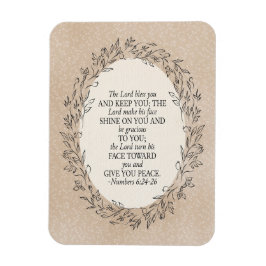 Numbers 6:24–26 The Lord Bless You Neutral Vintage Magnet