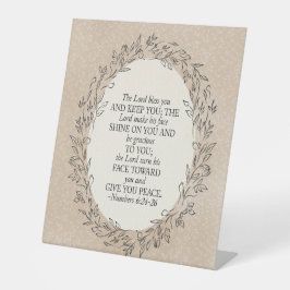 Numbers 6:24–26 The Lord Bless You Neutral Vintage Sockelschild