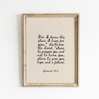 Numbers 6:24-26 The Lord Bless You Poster