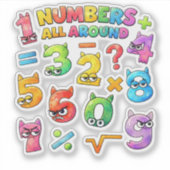 Numbers All Around Maths Sticker for Kids UK (Vorderseite)