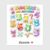 Numbers All Around Maths Sticker for Kids UK (Blatt)