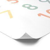 Numbers Chart Illustration Klasse Montessori Poster (Ecke)