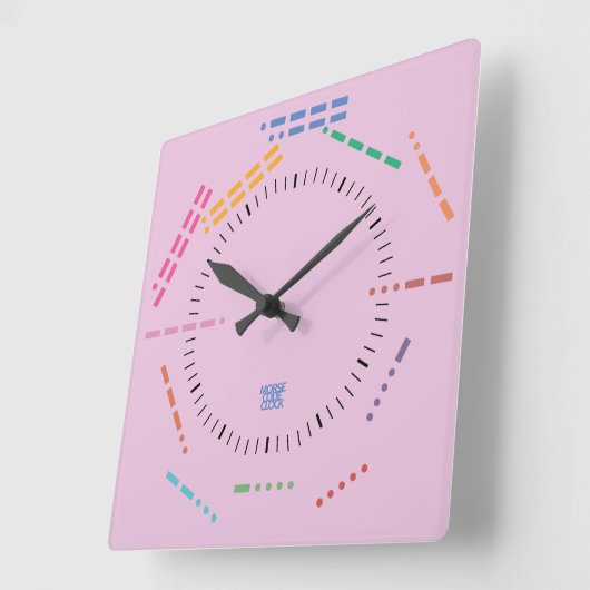 NUMBERS CODE MORSE CLOCK BY MASANSER PIXELAT QUADRATISCHE WANDUHR (Winkel)