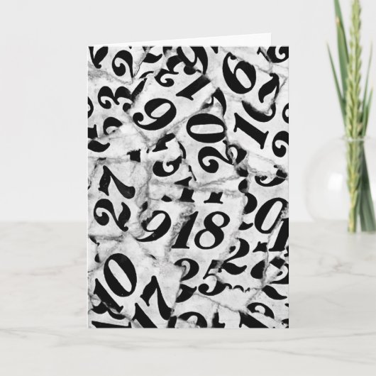 Numbers Collage Art Greeting Karte (Vorderseite)