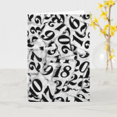 Numbers Collage Art Greeting Karte (Gelbe Blume)