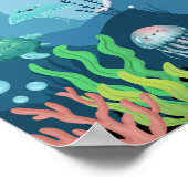 Numbers Featuring The Ocean Poster (Ecke)