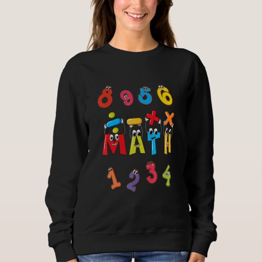 Numbers maths day for kids Numbers Sweatshirt (Vorderseite)