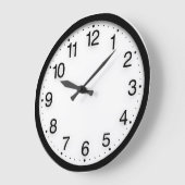 Numbers Minimalismus Schwarz-weiß Klasse Elegant Große Wanduhr (Winkel)