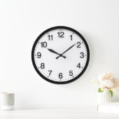 Numbers Minimalismus Schwarz-weiß Klasse Elegant Große Wanduhr (Zuhause)