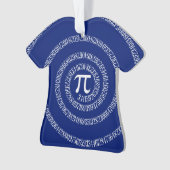Numbers Spiral for Pi on Navy Blue Ornament (Vorderseite)