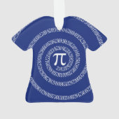 Numbers Spiral for Pi on Navy Blue Ornament (Rückseite)