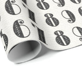 Numbers Typografy Art Gift Wrap Geschenkpapier (Rolleneckpunkt)
