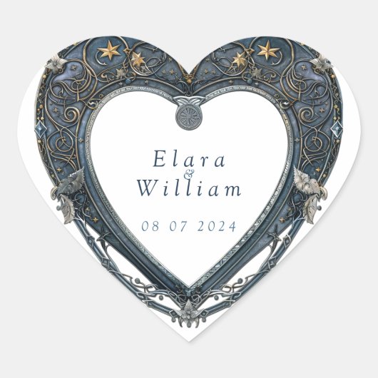Numenorean Royal Wedding Herz-Aufkleber (Vorderseite)