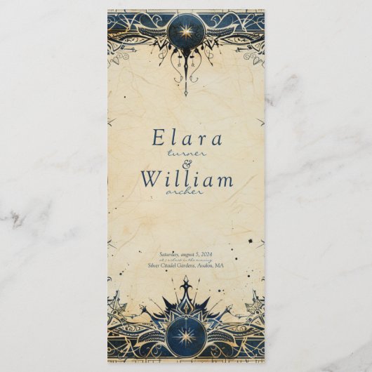 Numenorean Royal Wedding Menükarte (Rückseite)