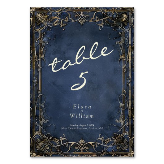 Numenorean Royal Wedding Tischnummer (Vorderseite)