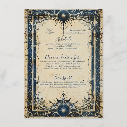 Numenoresche Royal Wedding Enclosure Card Begleitkarte (Vorderseite)