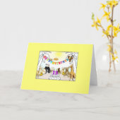 Numeral 13 Candle Animals Birthday Card Karte (Gelbe Blume)