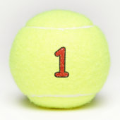 Numeral 1, one, 1 year, number 1, number one tennisbälle (Vorderseite)