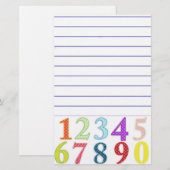 Numerals Stationery Briefpapier (Vorne/Hinten)