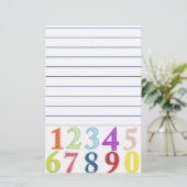 Numerals Stationery Briefpapier (Stehend Vorderseite)