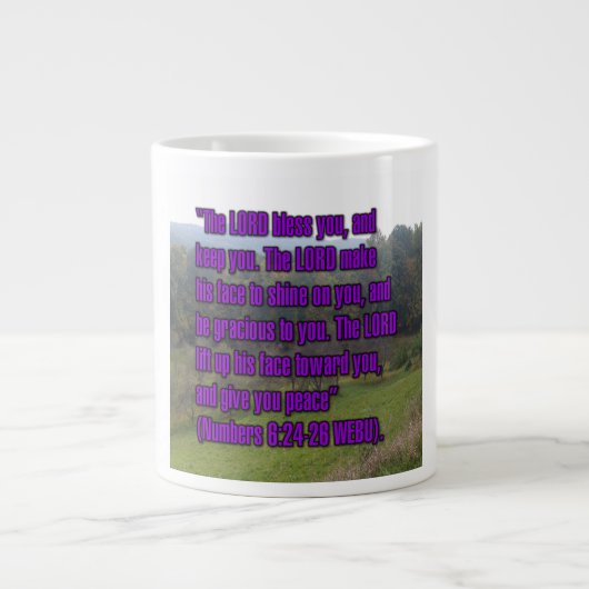 Numeri 6:24-26 WEBU Mug Jumbo-Tasse (Vorderseite)