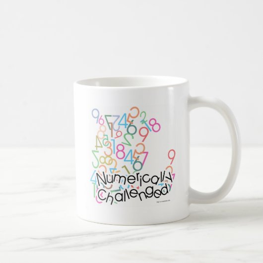Numerisch herausgefordert Mathematik Phobia Funny Kaffeetasse (Rechts)