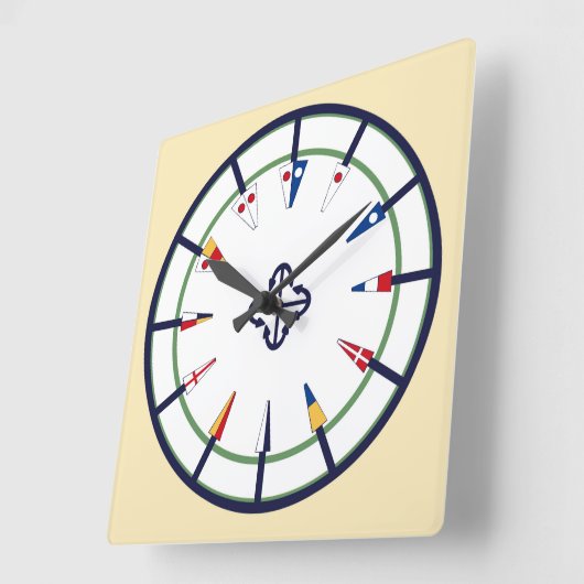 Numerische Pennant-Fahne-Uhr Quadratische Wanduhr (Winkel)