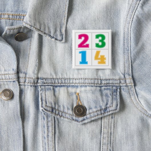 Numerische Reihe 1234 Button (Beispiel)