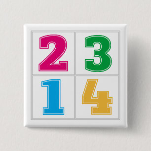Numerische Reihe 1234 Button