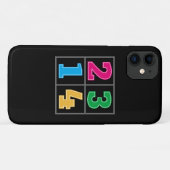 Numerische Reihe 1234 Case-Mate iPhone Hülle (Rückseite (Horizontal))