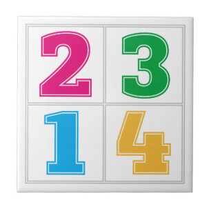 Numerische Reihe 1234 Fliese