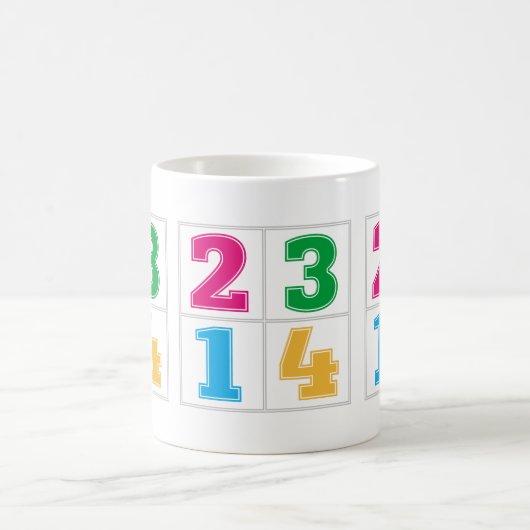 Numerische Reihe 1234 Kaffeetasse (Mittel)