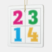 Numerische Reihe 1234 Keramikornament (Links)