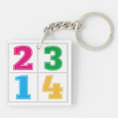 Numerische Reihe 1234 Schlüsselanhänger (Rückseite)