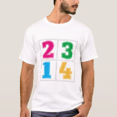 Numerische Reihe 1234 T-Shirt (Vorderseite)