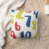 Numerisches farbiges Wurfsprimärkissen Kissen (Decke)