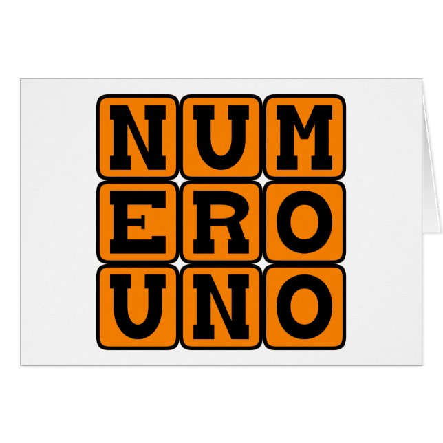 Numero Uno, Nummer Eins auf Spanisch (Vorderseite (Horizontal))