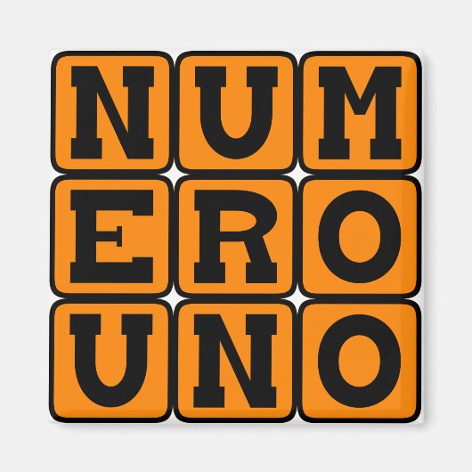 Numero Uno, Nummer Eins auf Spanisch Magnet (Vorne)