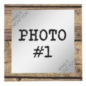 Numero Uno Papa in rustikalen holzGerahmten Fotos Würfel (Vorderseite)