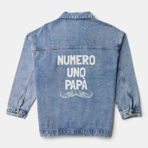 Numero Uno Papa Italienischer Vater Vater Nummer 1 Jeansjacke