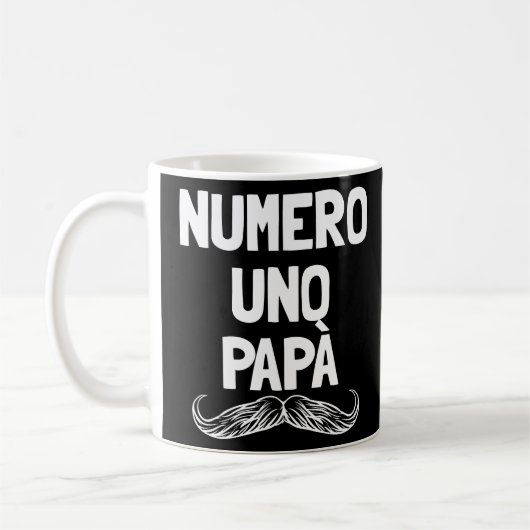 Numero Uno Papa Italienischer Vater Vater Nummer 1 Kaffeetasse (Links)